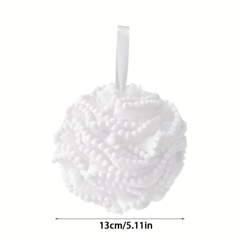 Pink Bath Ball, Bath Flower, Bubble Bath Ball, Super Soft, Female, Large