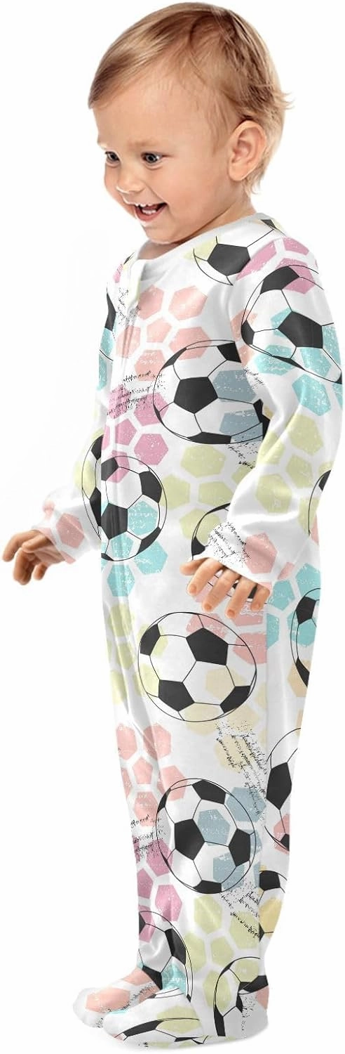 Pink Groovy Disco Ball Baby One-Piece Footies Long Sleeve Rompers Pajamas Zip Front Pjs for Boys Girls kids 3M