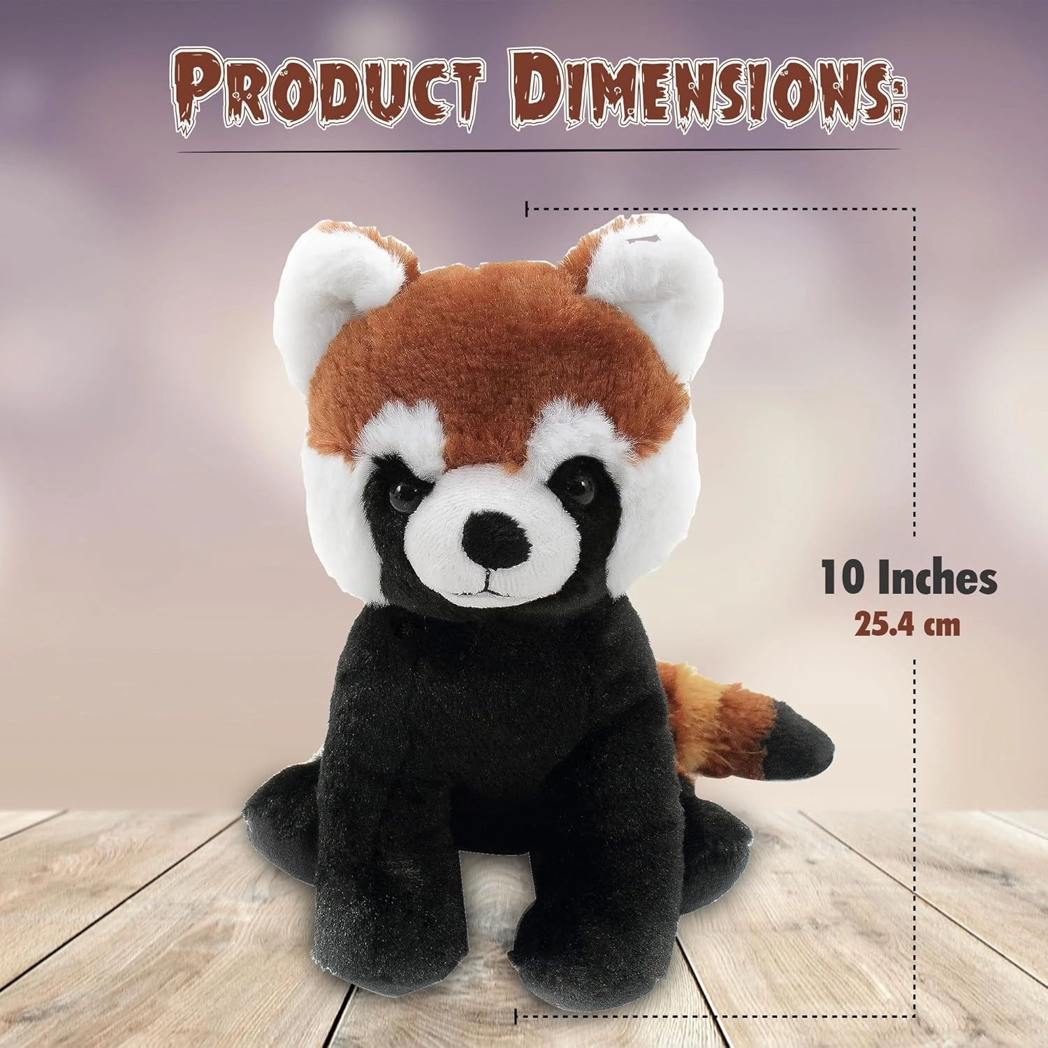Plushland 10 Inch Red Panda Stuffed Animal Plush Toy,Cuddles Toy Best Gift for Kids,Home and Car Decor (Red Panda)
