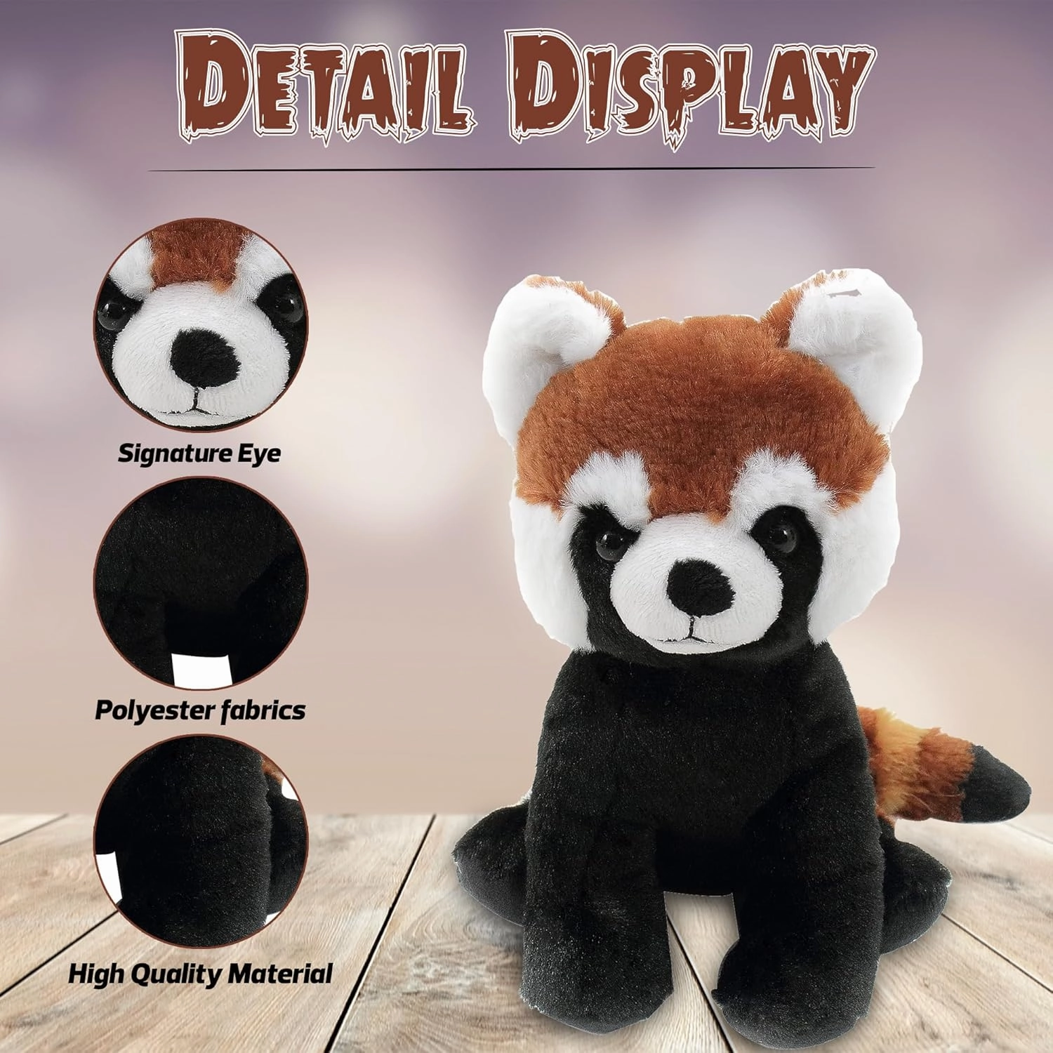 Plushland 10 Inch Red Panda Stuffed Animal Plush Toy,Cuddles Toy Best Gift for Kids,Home and Car Decor (Red Panda)