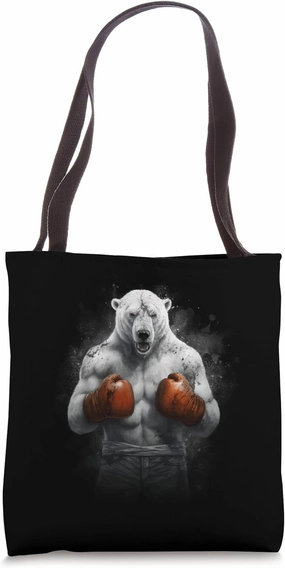 Polar Bear Boxing Fighter | Boxer Beast MMA Tote Bag
