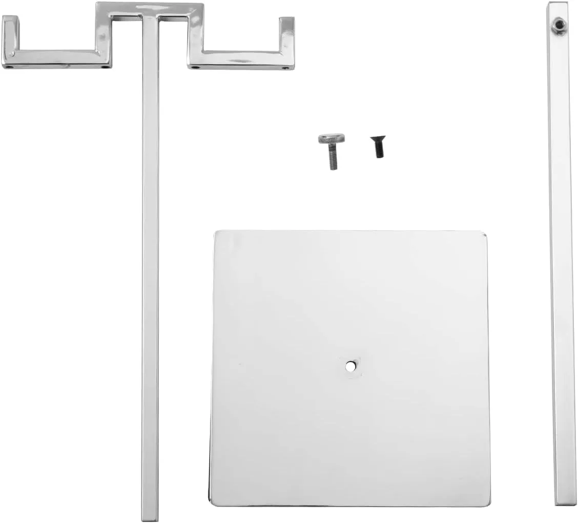 Polmart Countertop Adjustable Double-Hanger Display Stand for Hangbag, Wreath and Crafts, Silver