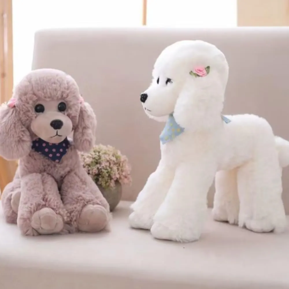 Poodle Plush Toys, Soft and Cute Poodle Plush Toys, Pillows, Cushions, The Best Gift for Your Family and Friends. 1 pc. (Light Grey 12 inches)