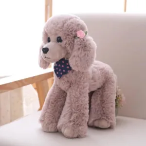 Poodle Plush Toys, Soft and Cute Poodle Plush Toys, Pillows, Cushions, The Best Gift for Your Family and Friends. 1 pc. (Light Grey 12 inches)