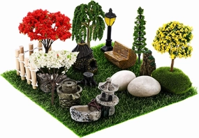 POPETPOP 1Set Mini Garden Figurines of Artificial Grass Tiny Decorations for Dollhouse Landscaping Versatile Indoor Outdoor Decor for Creative Crafts and Unique Styles