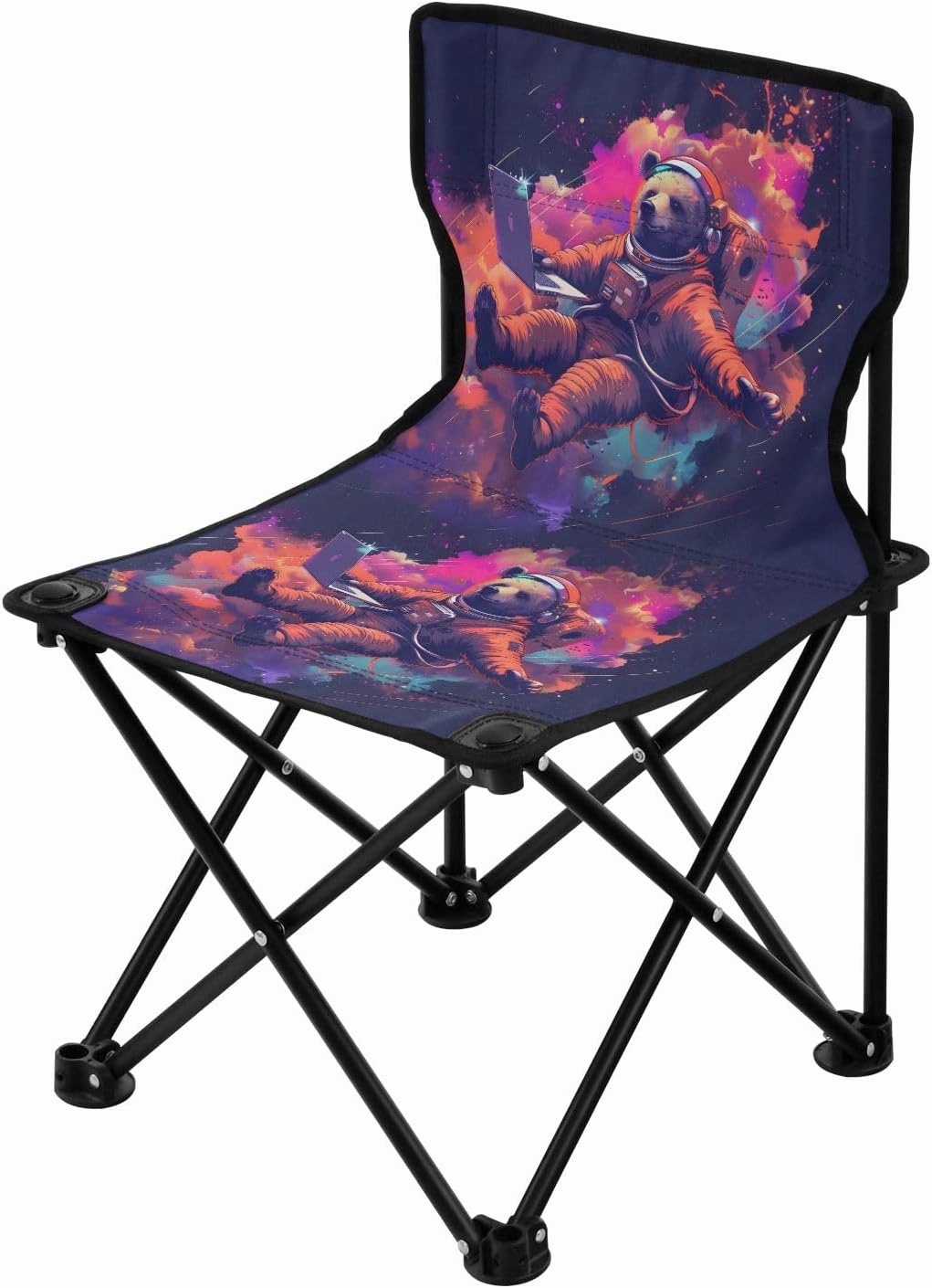 Portable Camping Folding Chairs Foldable Chair Small Bear Astronaut Lightweight Backpacking Outdoor Outside Fishing