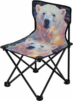 Portable Camping Folding Chairs Foldable Chair Small White Bear 2 Lightweight Backpacking Outdoor Outside Fishing