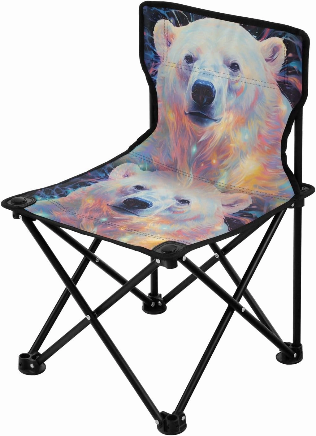 Portable Camping Folding Chairs Foldable Chair Small White Bear 2 Lightweight Backpacking Outdoor Outside Fishing