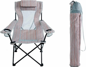 Portable Folding Chair Folding Beachchair with Carrying Bag Portable Heavy Duty Fishing Seat Lazy Lounge Chair Backrest Mesh Lunch Break Stool Adjustable Folding Chair