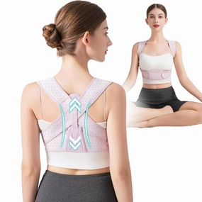 Posture Corrector For Women, Adjustable Back Brace For Posture, Back Posture Corrector Providing Pain Relief From Lumbar, Neck, Shoulder, And Clavicle, Back (S/M Upper Waist 25-36 Inch)