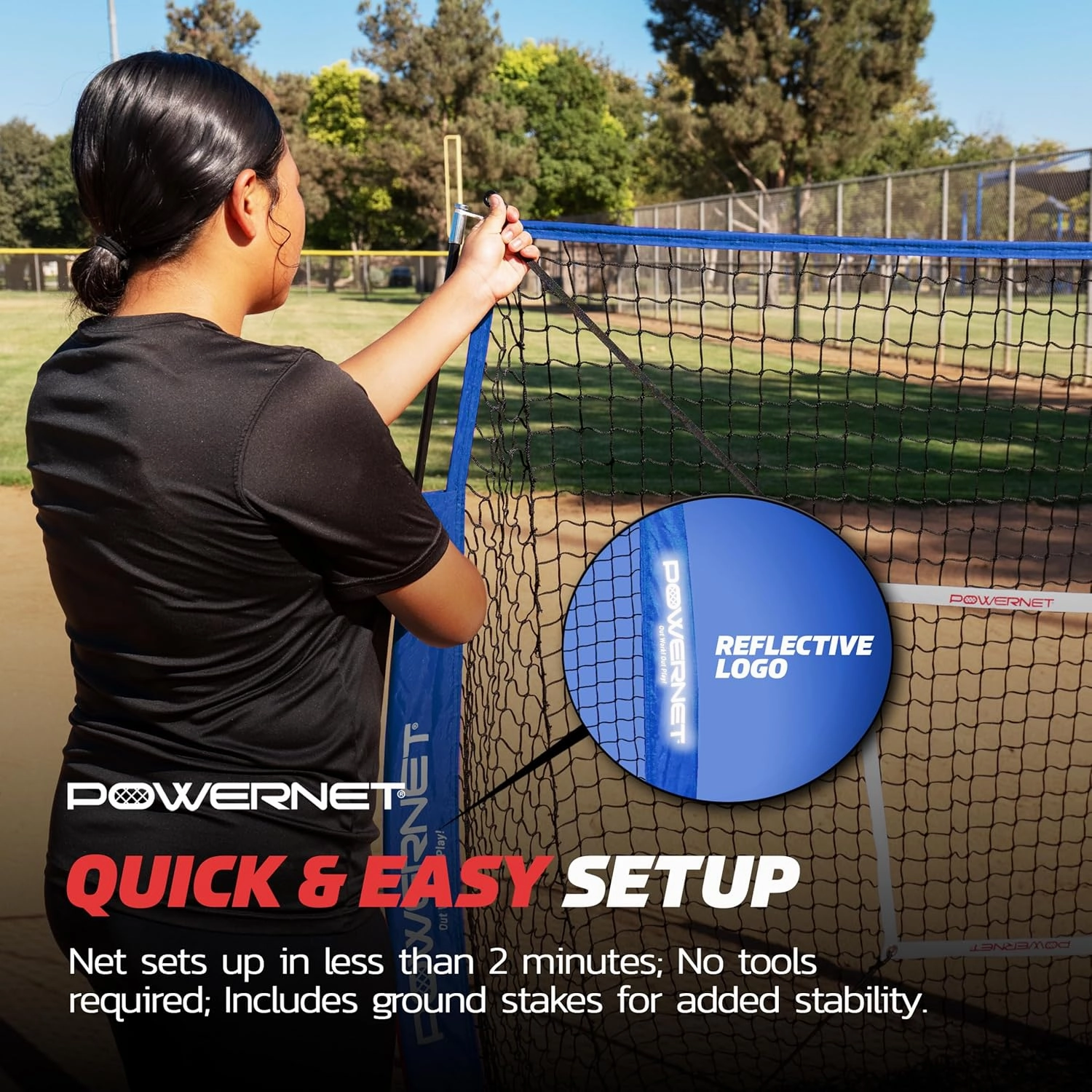 PowerNet Baseball Net Bundle, 5x5 Travel Net With Softball Accessories for Hitting, Pitching, Training Equipment, Weighted Ball, Tee
