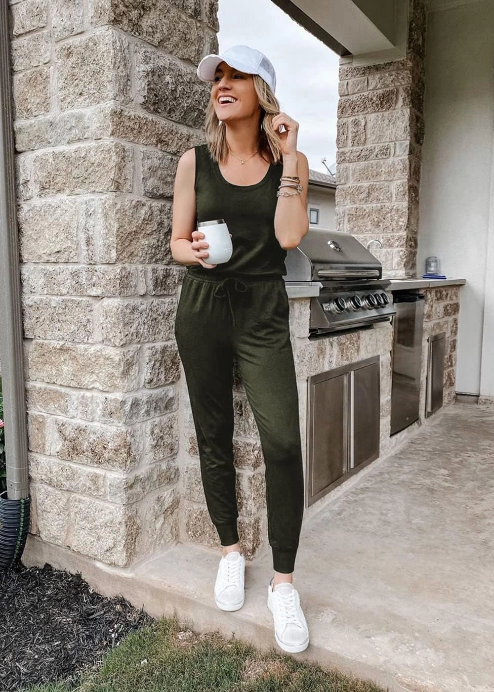 PRETTYGARDEN Women's Two Piece Outfit Sets Summer Casual Sleeveless Crewneck Tops Matching Travel Tracksuit Lounge Wear