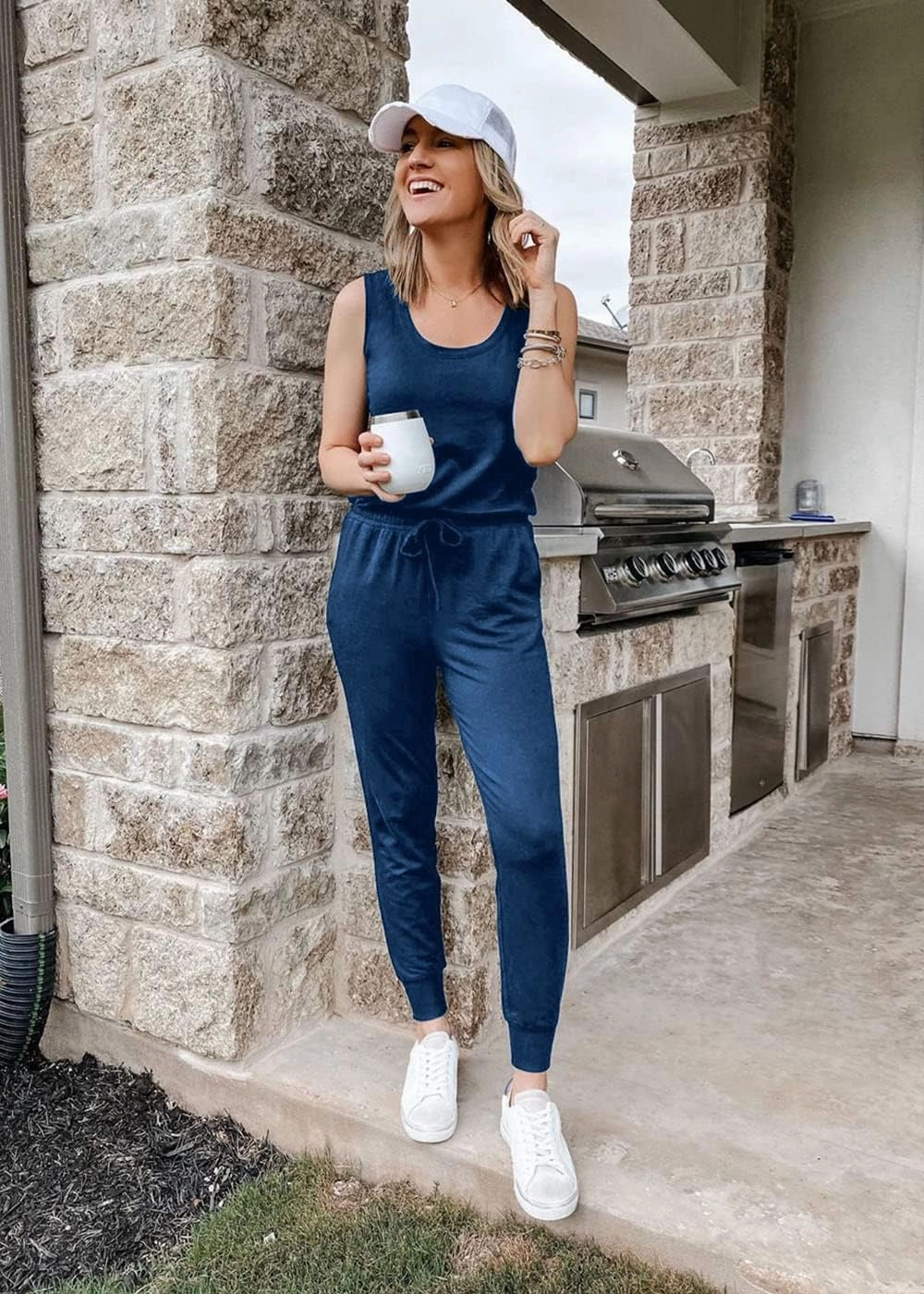 PRETTYGARDEN Women's Two Piece Outfit Sets Summer Casual Sleeveless Crewneck Tops Matching Travel Tracksuit Lounge Wear