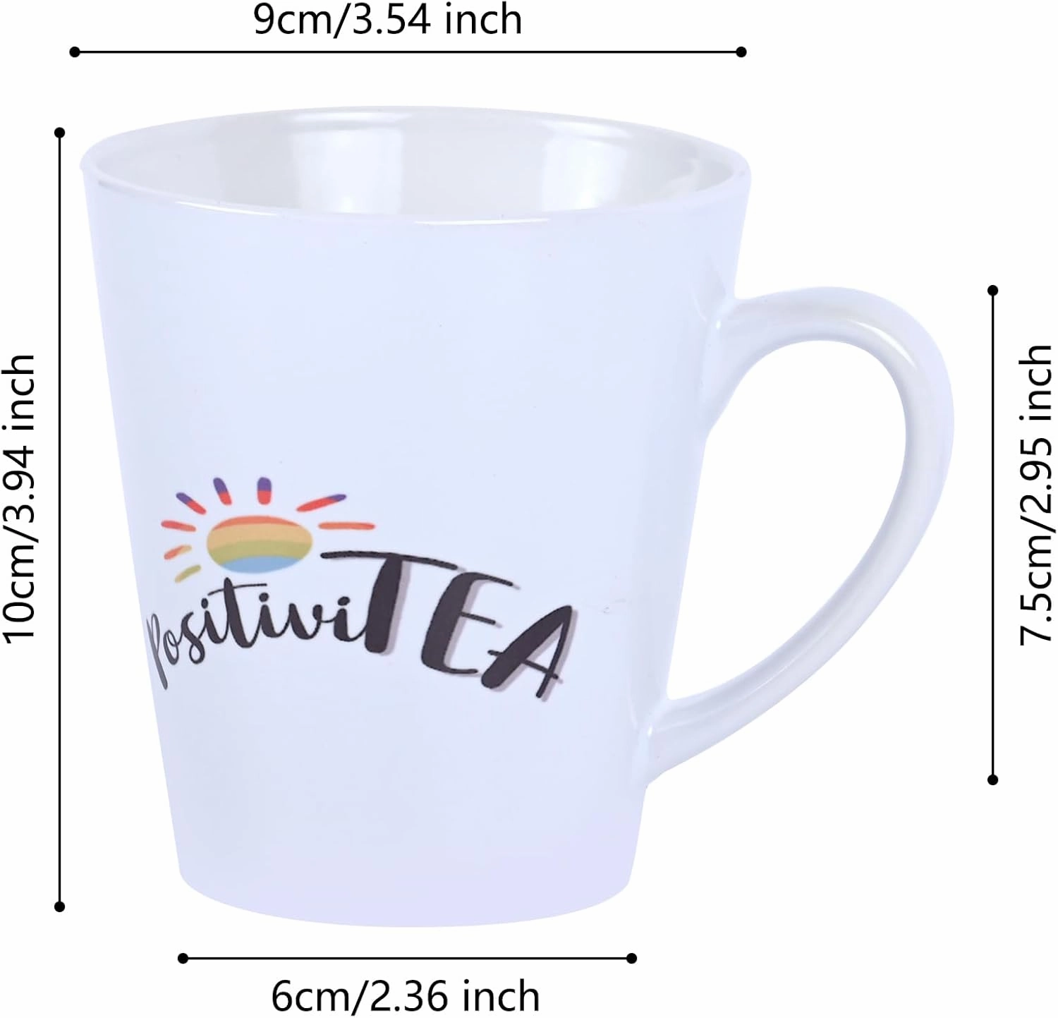 Pride Word Coffee Mug LGBT Coffee Mug – LGBT Pride LGB-Tea Mug Rainbow Pride 12oz White Mug (PositiviTea)