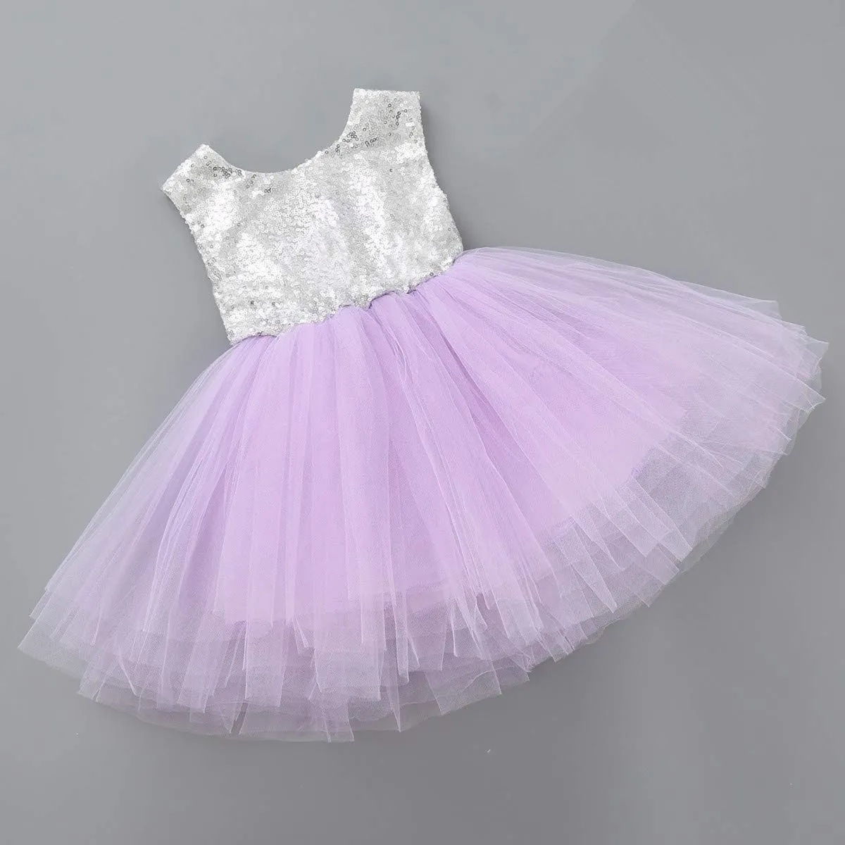 Princess Tulle Tutu Girl Dress Wedding Pageant Party Baby Dresses Sequin Backless Lace Flowers Newborn-7 Years