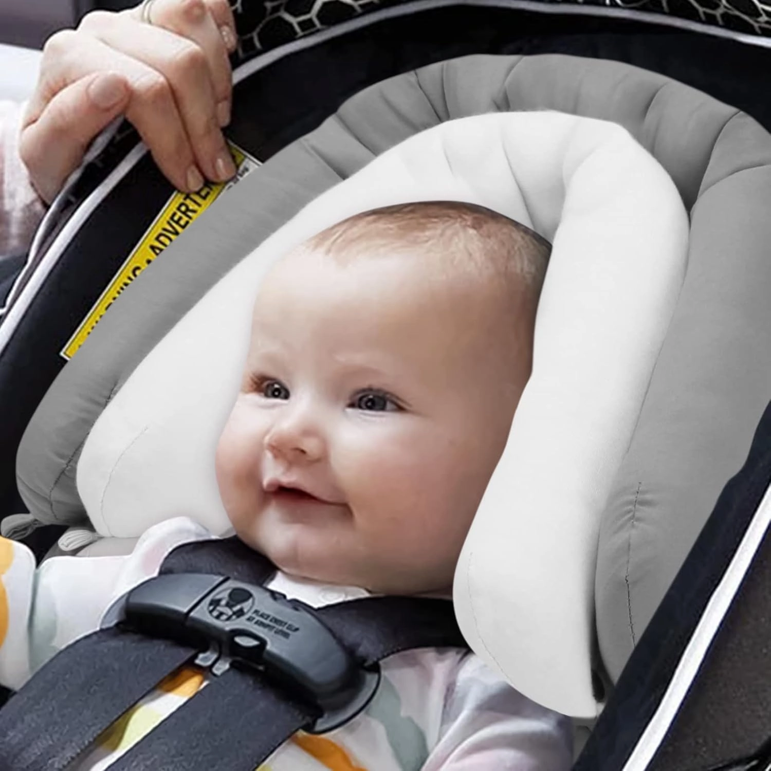 Pro Goleem Infant Car Seat Insert, Babybody Support for Toddler, Soft Minky Preemie Car Seat Insert, 2-in-1 Reversible, Perfect for Carseats, Strollers, Swings, White and Grey