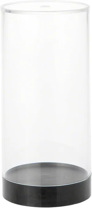 Protech CC-5 Round Storage / Display Acrylic Action Figure Display Case with Black Base, 2.25" W x 4.75" H x 2.25" D, 2-Pack