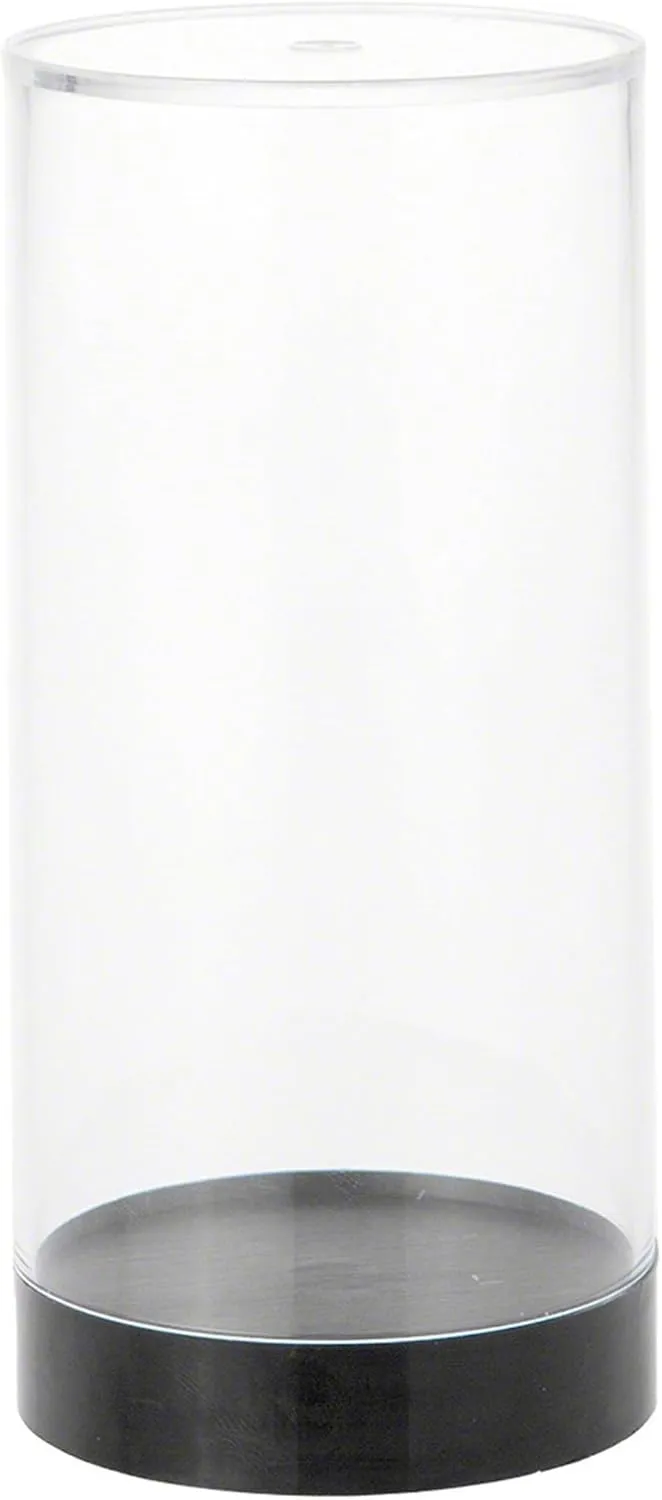 Protech CC-5 Round Storage / Display Acrylic Action Figure Display Case with Black Base, 2.25" W x 4.75" H x 2.25" D, 2-Pack