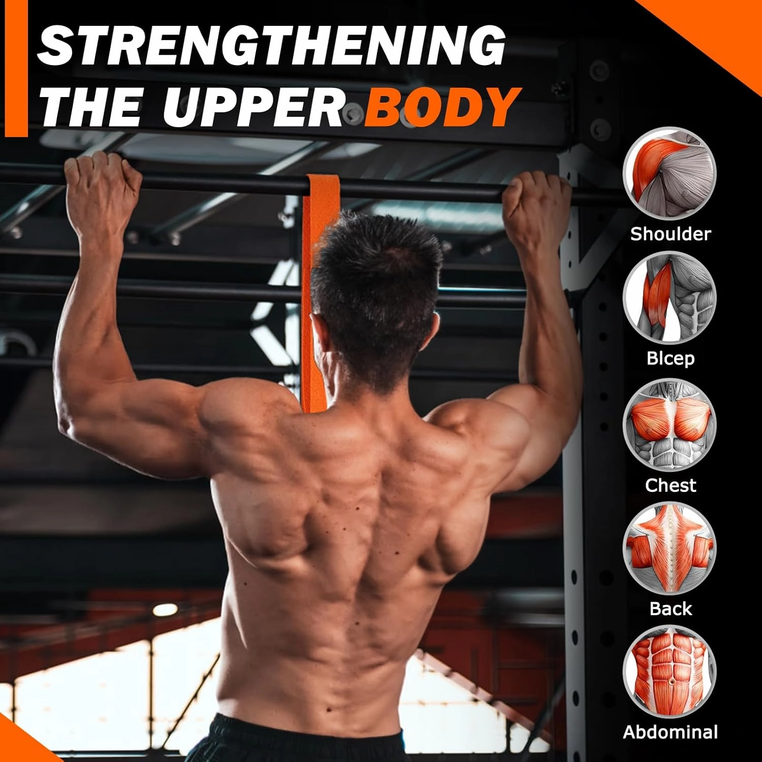 Pull Up Assistance Bands 50-350lbs, Heavy Duty Pull Up Workout Band with Feet Rest, Resistance Band for Pull Up Bar Bands, Pull Up Assist Band Strength Training Workout Equipment, Height Adjustable