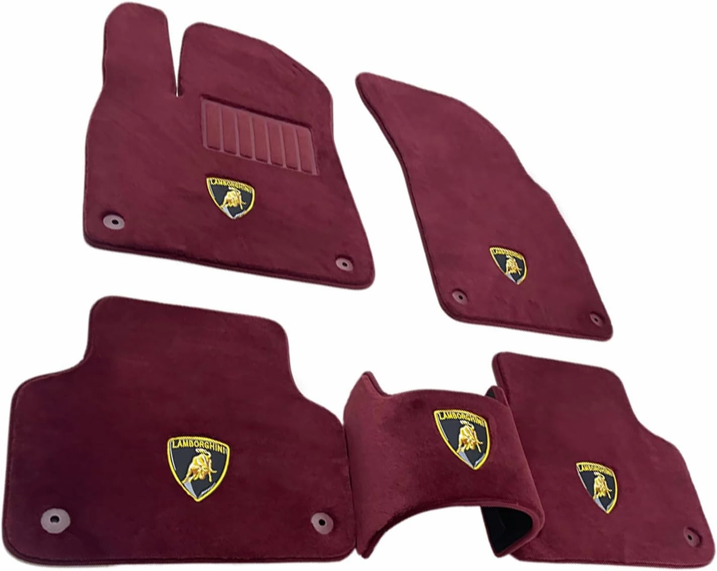 Pure Wool Car Floor Mats for Lamborghini Gallardo LP 570-4 Blancpain LP570-4 2011 Custom Made Car Protection Mat Non-Slip and Soft Car Foot Carpets Interior Accessories,Grey