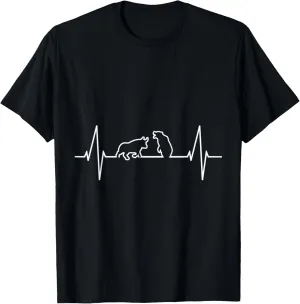 Purse Wisdom Stocks Trader Heartbeat Bear Bull T-Shirt