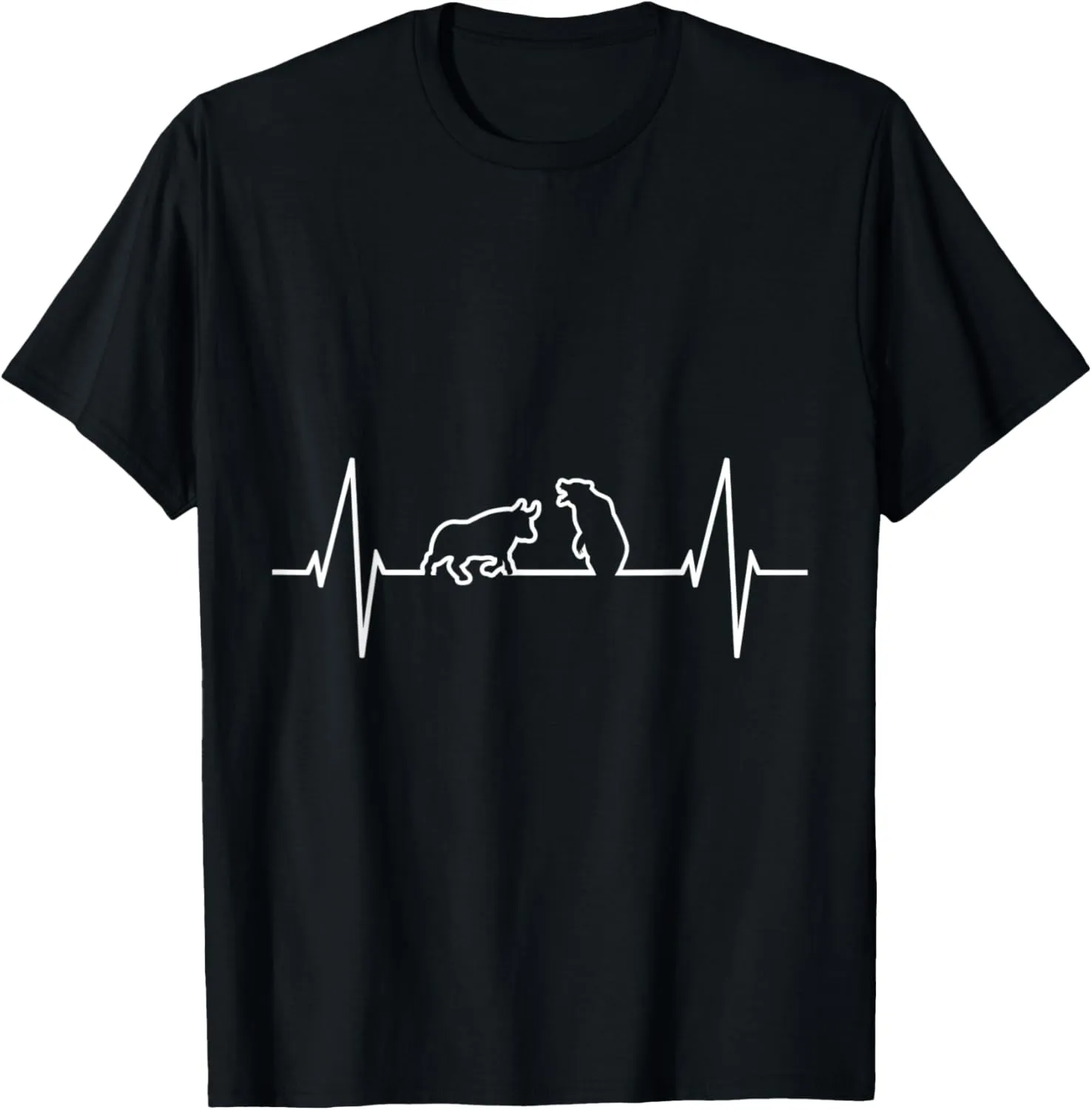 Purse Wisdom Stocks Trader Heartbeat Bear Bull T-Shirt