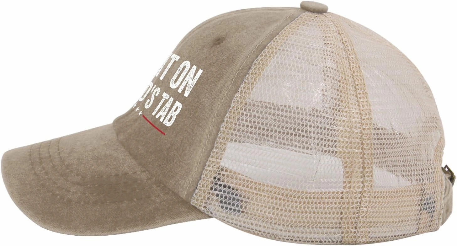 Put It On My Dad's Tab Hat Womens Retro Tennis Hats for Womens AllBlack Caps Cute for New Job