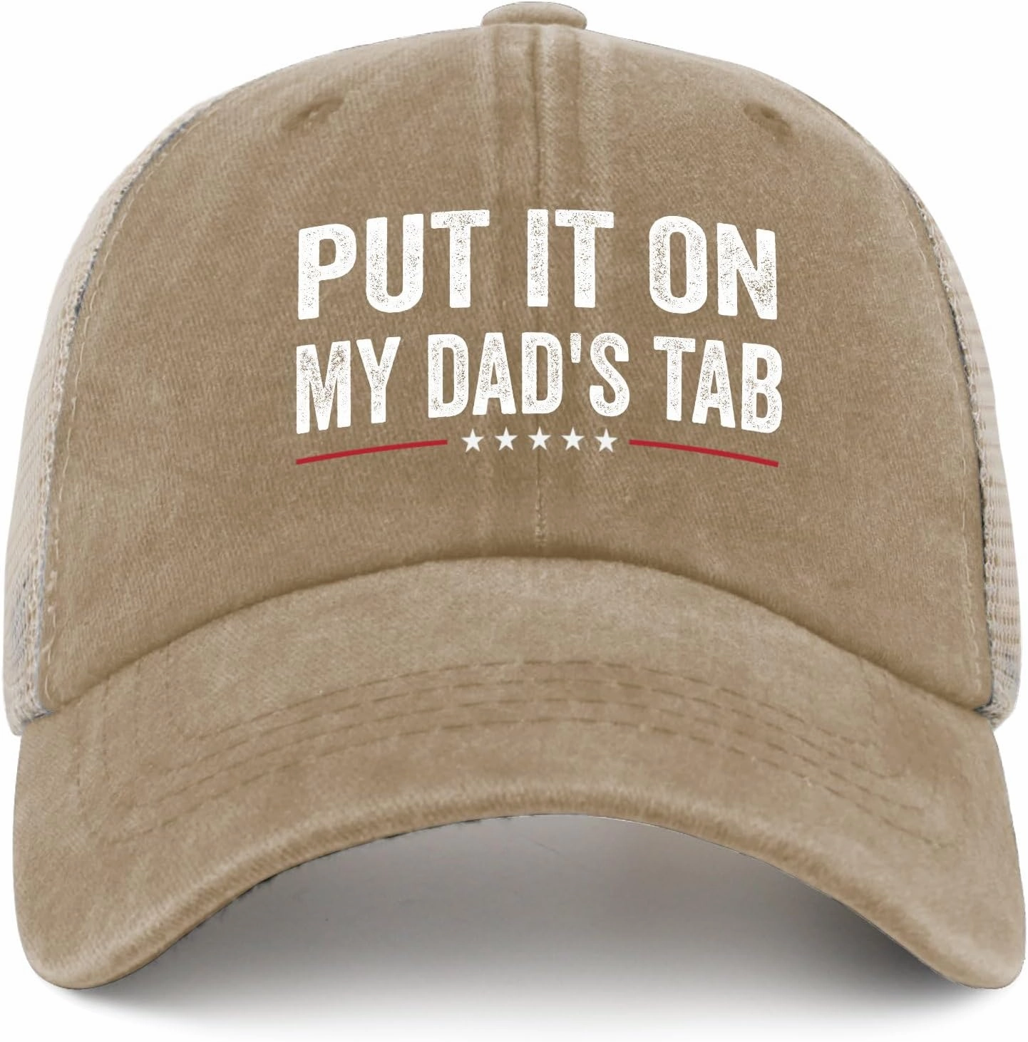 Put It On My Dad's Tab Hat Womens Retro Tennis Hats for Womens AllBlack Caps Cute for New Job