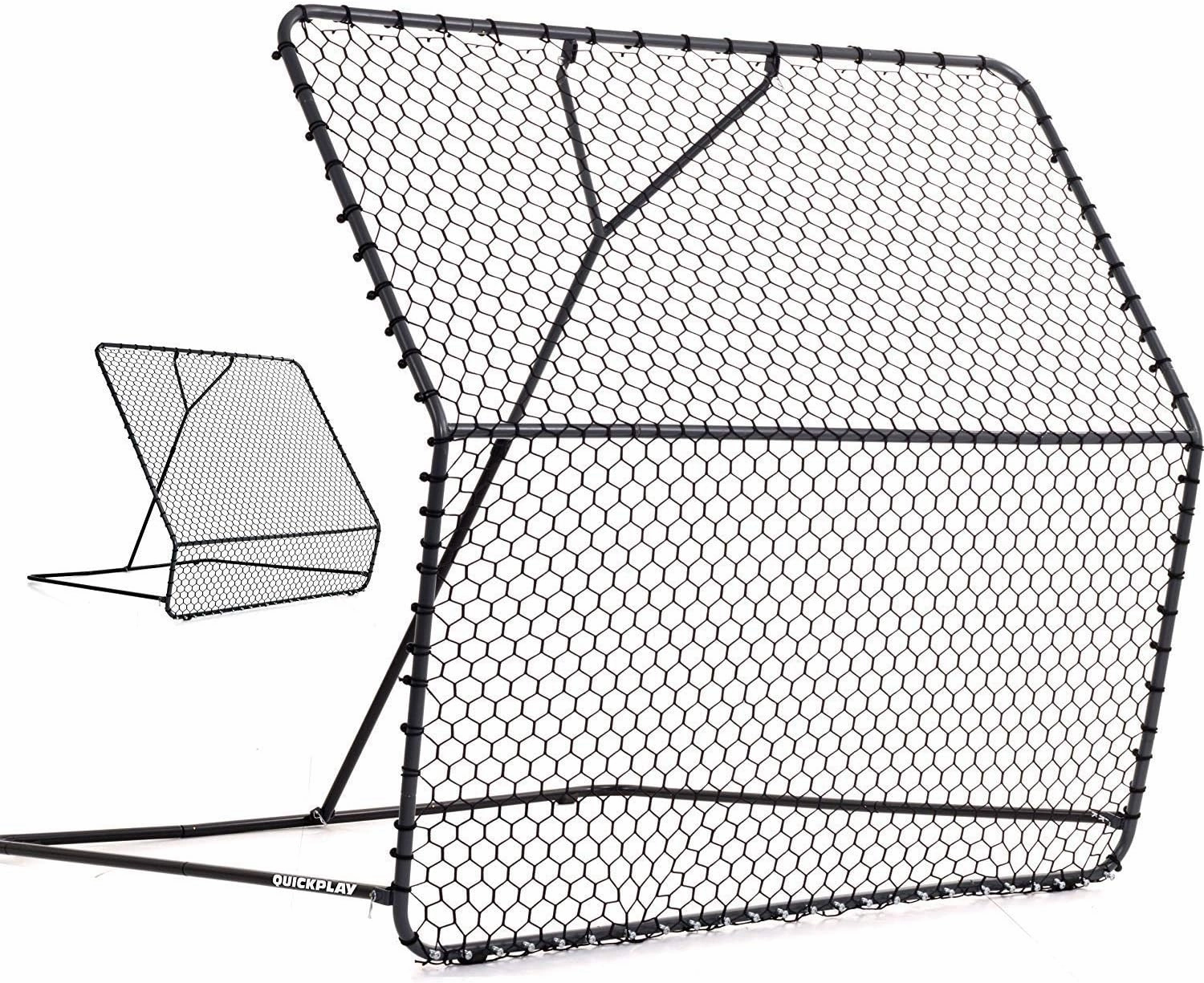 QuickPlay PRO Adjustable Steel Angle Rebounder – Multi-Sport Training Net for Soccer, Baseball & Softball- Available in 3x3', 5x5', & 7x7' Sizes – Perfect for Backyard Practice and Skills Training