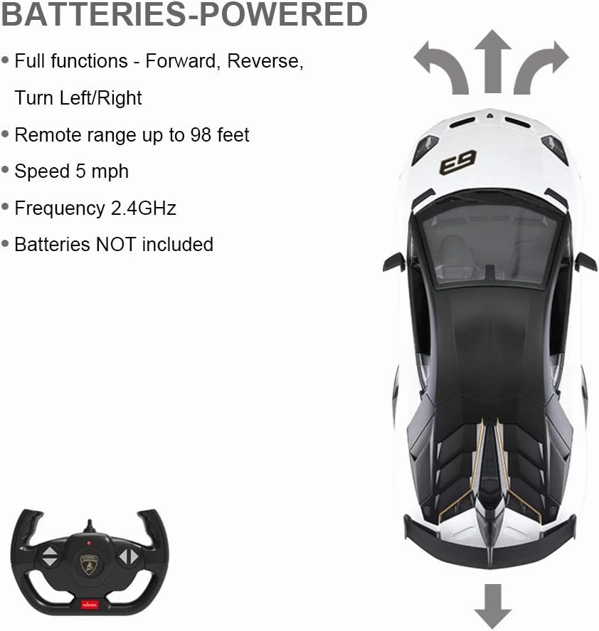 RASTAR Toy Lamborghini Car 1:14 Lamborghini Aventador SVJ Remote Control Model Car, Super RC Sport Racing Car for Kids Boys Gifts, 2.4GHz / White