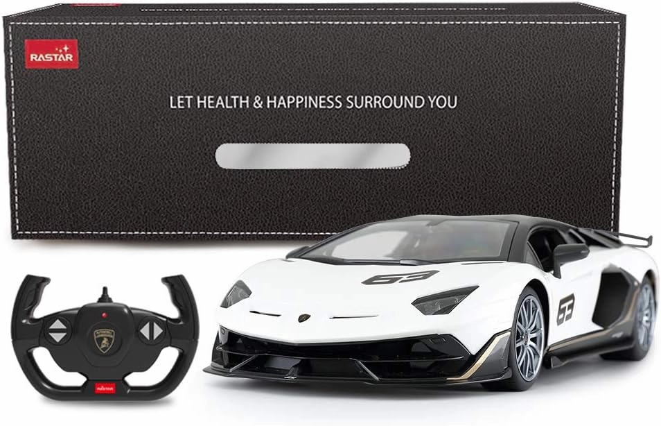 RASTAR Toy Lamborghini Car 1:14 Lamborghini Aventador SVJ Remote Control Model Car, Super RC Sport Racing Car for Kids Boys Gifts, 2.4GHz / White