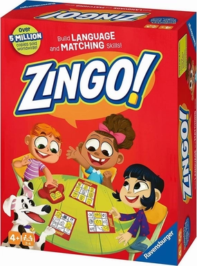 Ravensburger Zingo Bingo Game - Learning and Educational Toys for Kids Age 4 Years Up - 2 to 4 Players - Gifts for Boys and Girls