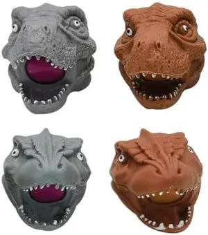 Raymond Geddes Dino Head Stress Ball - 12 Squeeze Balls Per Pack - Dino Squishy Toys for Kids