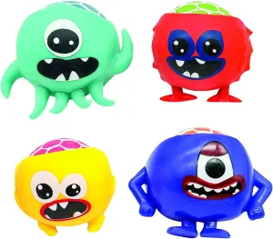 Raymond Geddes Monster Brain Mesh Stress Balls (Set of 12) - Hand Exercise Sensory Mesh Squeeze Ball – Squishy Brain Toy