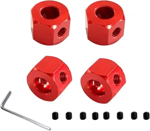 RC Car Parts for WPL D12 D42 1/10 RC Car Spare Parts Modification Accessories Kids Toy Drift Tires Upgrade Wheel Hubs Rubber Soft Tires Adapter(12mm Adapter 1)