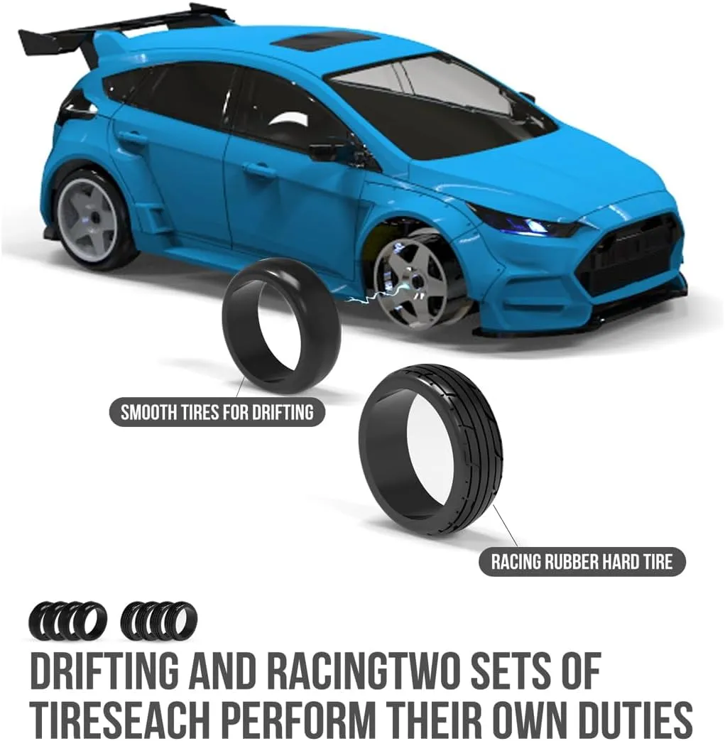 RC Mini Drift Car with Gyro & FPV Goggles Camera, 1/43 Scale 4WD Off-Road Climbing Car Electric 2.4G Romote Control Racing Vehicle for Adult - RTR/FPV Goggles Version