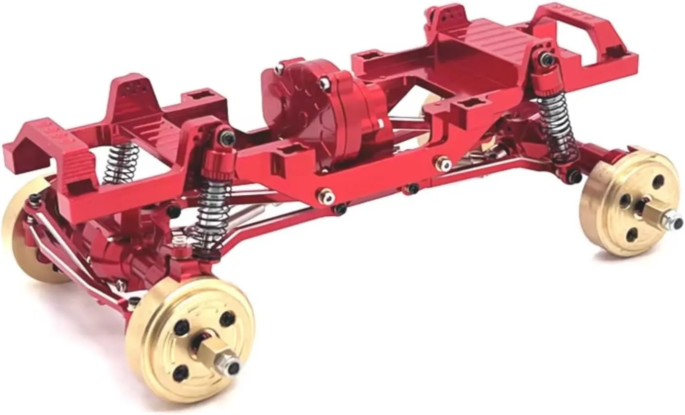 Rc Special Shock Absorber For FMS For FCX24 1/24 Metal Upgrade Adjustable Soft And Hard Hydraulic Shock Absorber RC Car Parts And Accessories Replacement And Use(Red)
