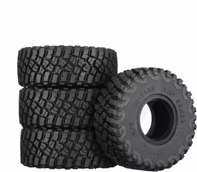 Rc Car Wheel Rim Tire Compatible with Axial SCX24 AX24 TRX4M for FMS FCX24 1/18 1/24 RC Crawler Car 4Pcs 55mm 1.0 in Super Soft Tire Tyre