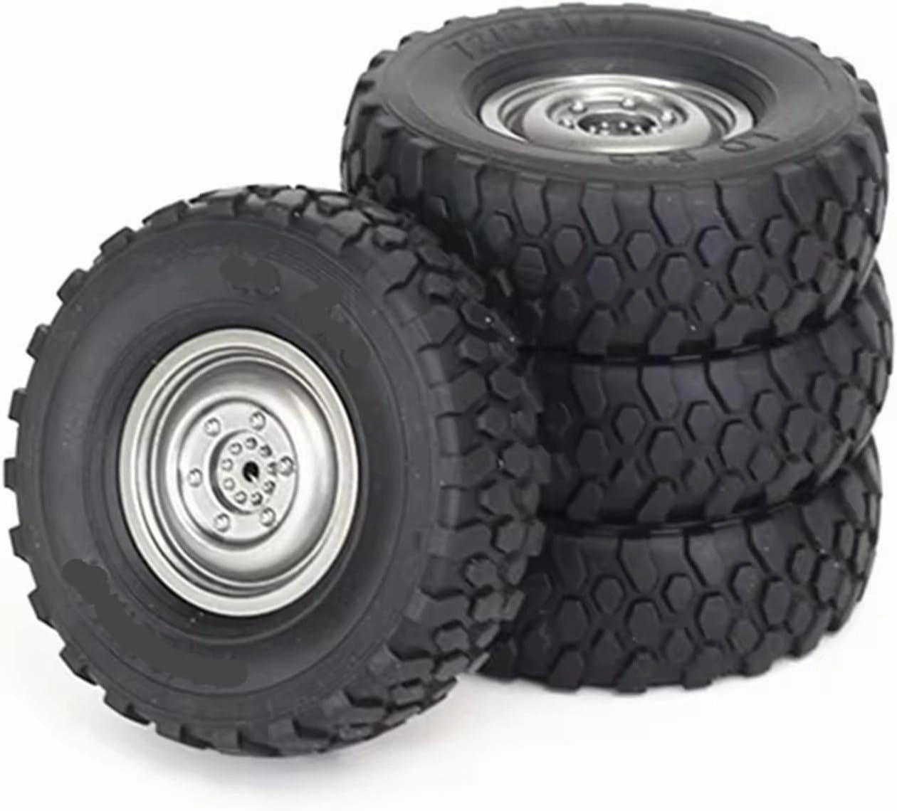 RC Repair Parts Compatible with MN D90 for MN98 for WPL C14 C24 C34 B14 B24 for LDRC P06 RC Car Upgrade Parts Accessories4pcs 72mm Soft Tire Wheel