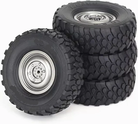 RC Repair Parts Compatible with MN D90 for MN98 for WPL C14 C24 C34 B14 B24 for LDRC P06 RC Car Upgrade Parts Accessories4pcs 72mm Soft Tire Wheel