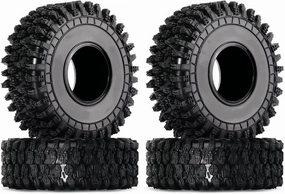 RC Tyre Set for Axial for SCX24 for FMS for FCX24 for AX24 for T1011 for Super Soft Sticky 1.0 Crawler Tires 64 * 24mm for 1/18 1/24 RC Crawler Car