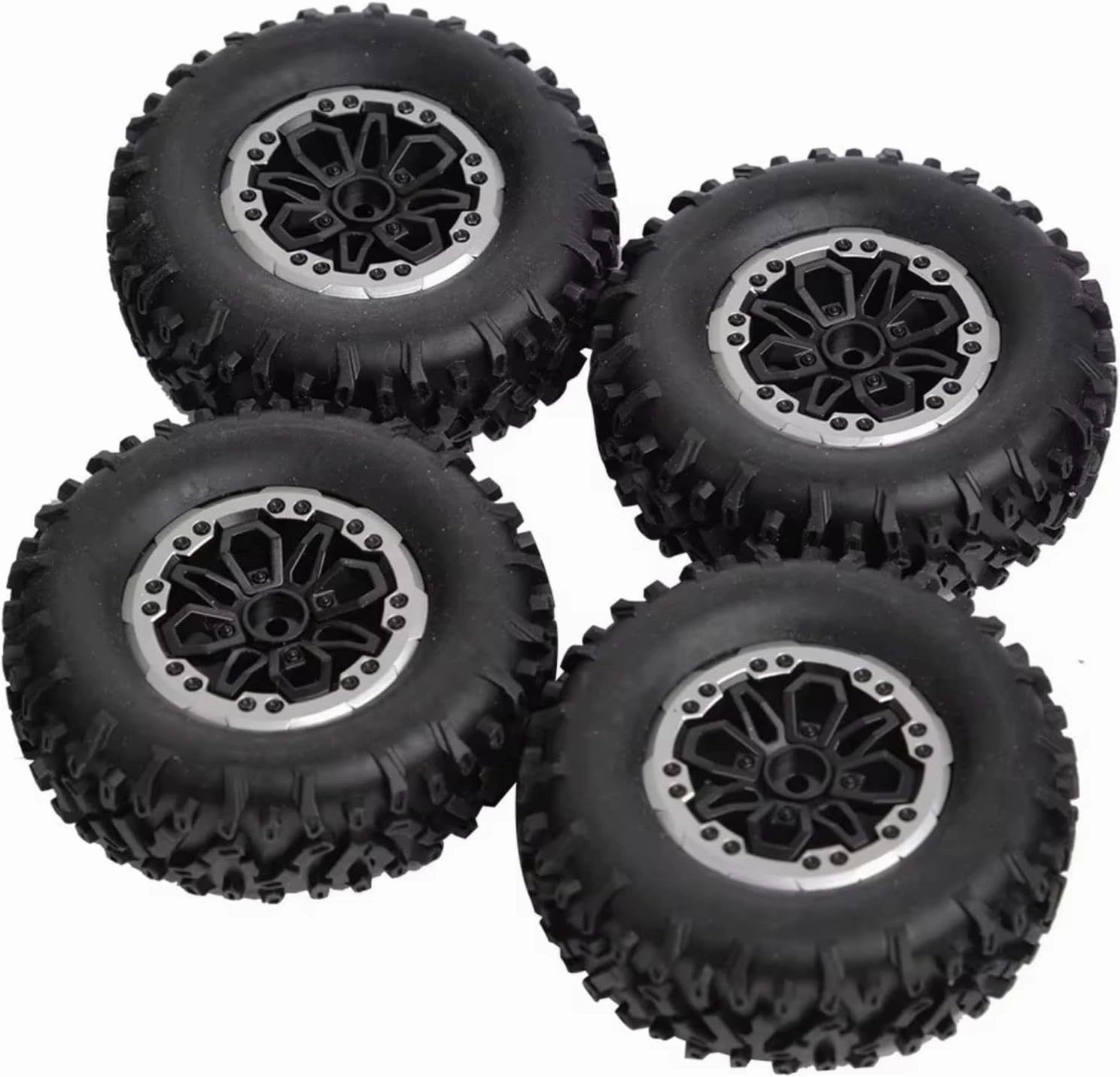 RC Upgrade Accessories for MN D90 for MN98 for MN99S for WPL C14 C24 C34 B14 B24 for LDRC P06 LD1297 LD1299 4pcs 64mm Soft Tire Wheel RC Car Upgrade Parts Accessories
