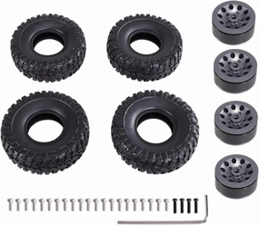 RC Upgrade Accessories for MN for D90 98 for 99S 78 82 99s for V2 1/16 Rc Car Clip Type Tire Soft Tire Skin Upgrade Metal Parts Accessories(Titanium)