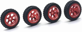 RC Upgrade Accessories for WLtoys 1/28 284131 K969 K979 K989 K999 P929 P939 for Mini-D Mini-Q Mini-Z Metal Upgrade for Racing Wheel Soft Tire Skin RC Car Replacement Parts(Red)