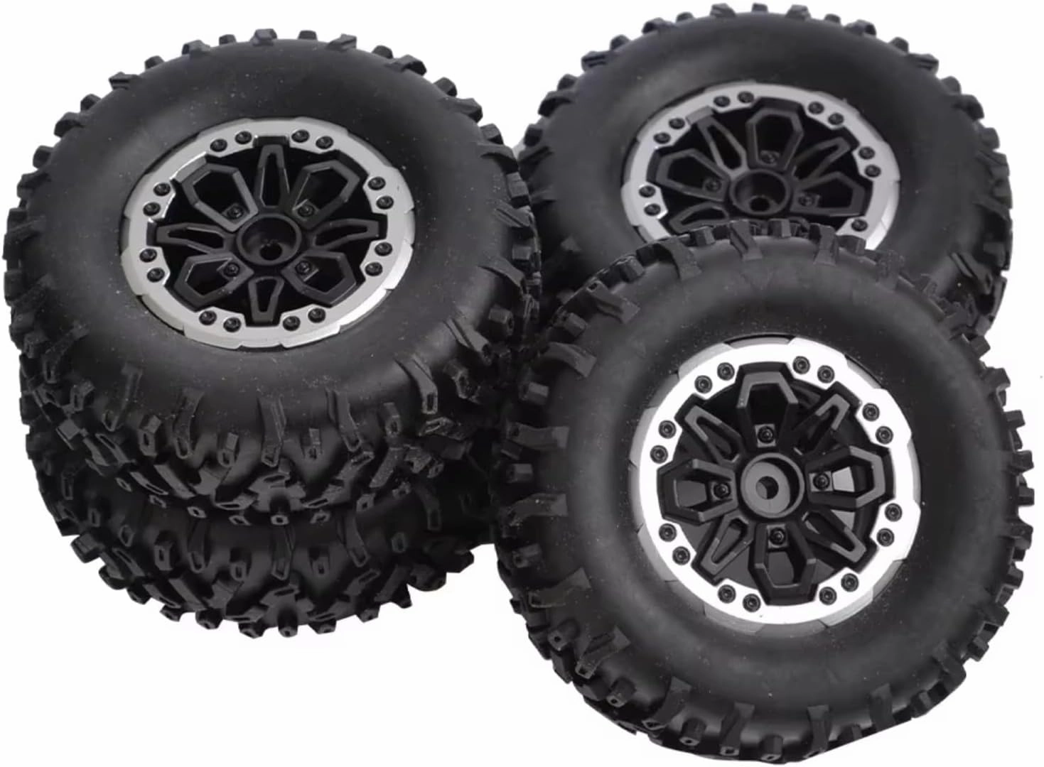 RC Upgrade Parts for MN D90 for MN98 for MN99S for WPL C14 C24 C34 B14 B24 for Ldrc P06 LD1297 LD1299 4pcs 64mm Soft Tire Wheel RC Car Upgrade Parts Accessories