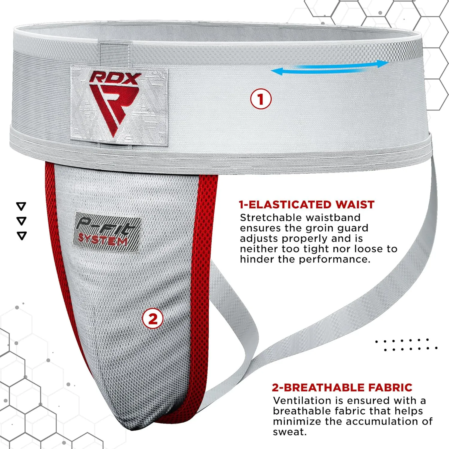 RDX Groin Protector Cup Men, Boxing Kickboxing MMA Muay Thai Sparring Groin Guard, Ventilated Adjustable,Karate Fighting Training, Underwear Jiu Jitsu BJJ Protection, Boys Youth