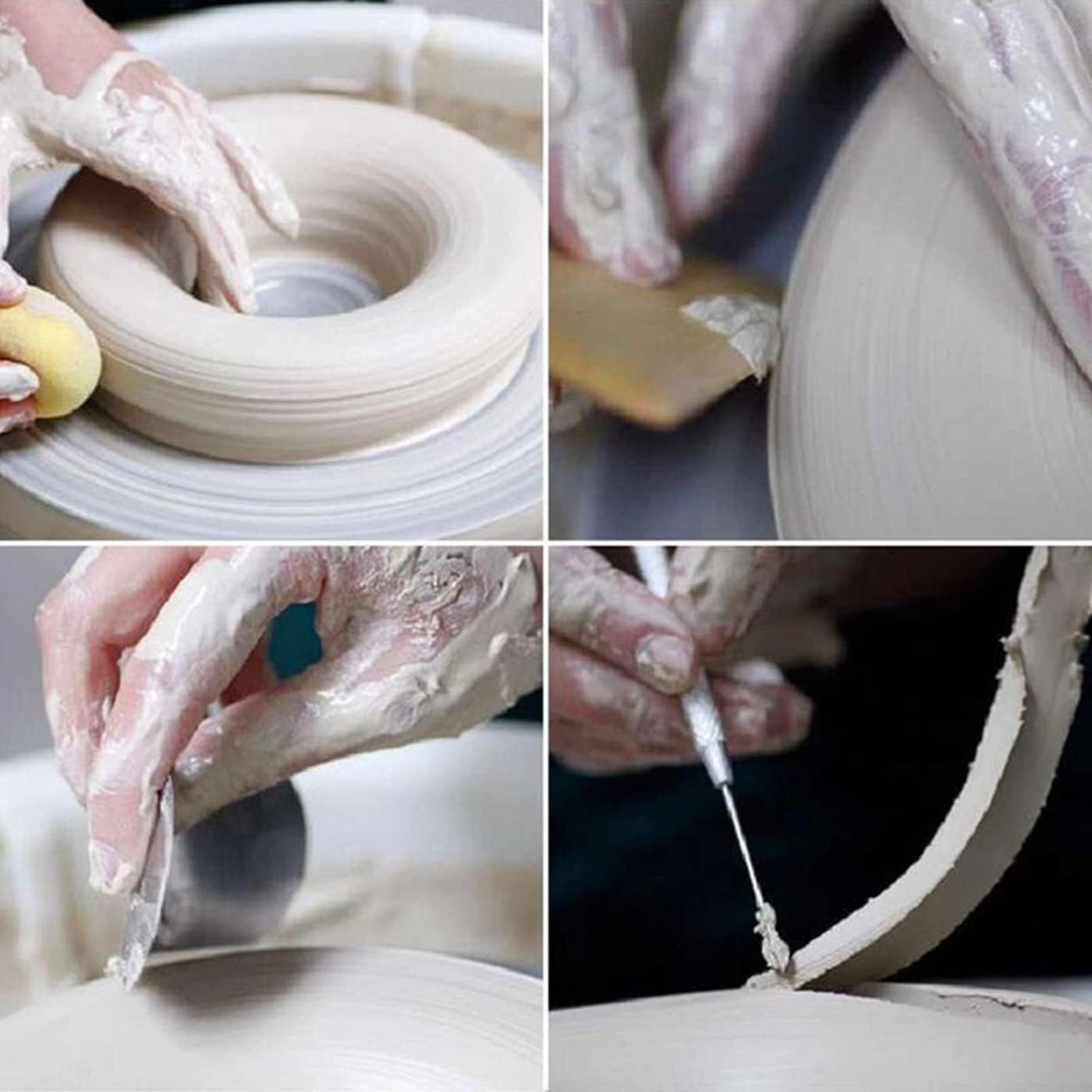 ReArt Natural Air-Dry Clay, for Sculpting, Wheel Throwing, Hand Building, All-Purpose Modeling Clay 10lbs for Sculpting (White 10LBs)