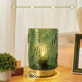 Rechargeable Battery Powered Lamp, Cordless Emergency Lamps for Power Outage, Decorative Small Accent Lamps for Entryway/Stairway/Bathroom/Corner, Dimmable Glass Battery Operated Table Lamp Indoor