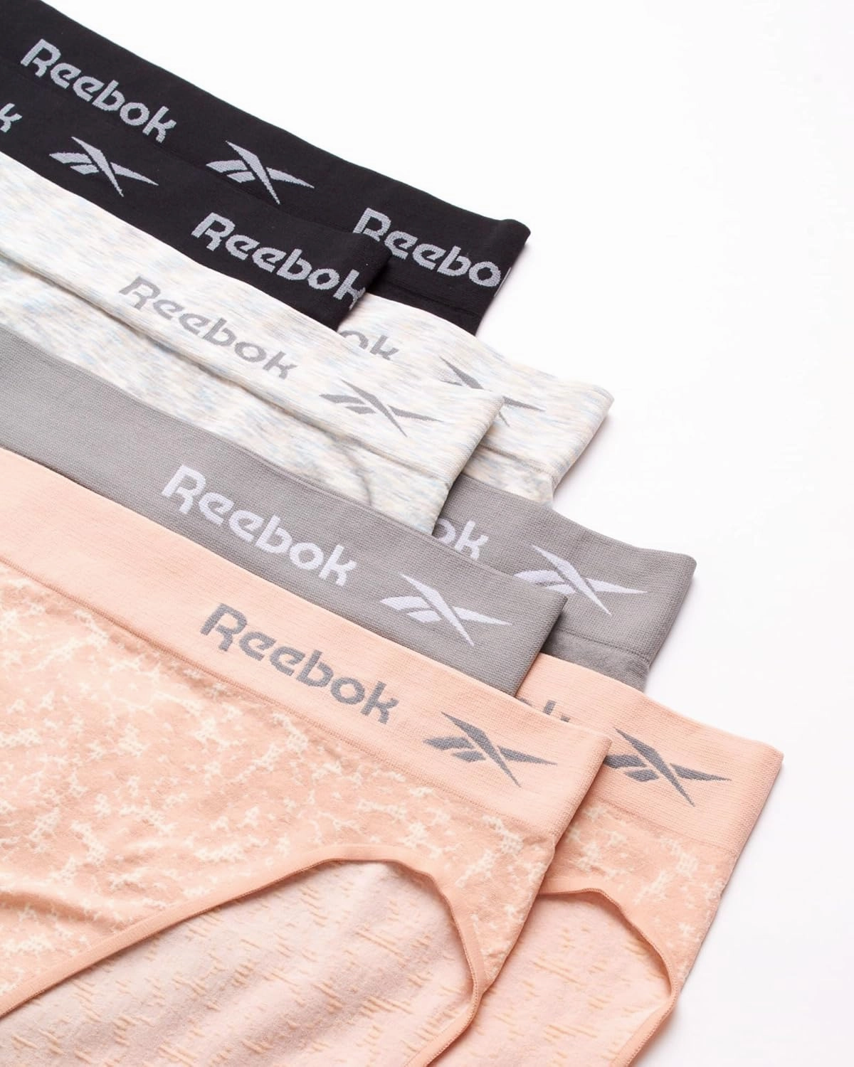 Reebok Women's Briefs Underwear - 8 Pack Seamless Stretch Performance High Cut or Boy Shorts Panties for Women (Sizes: S-XL)
