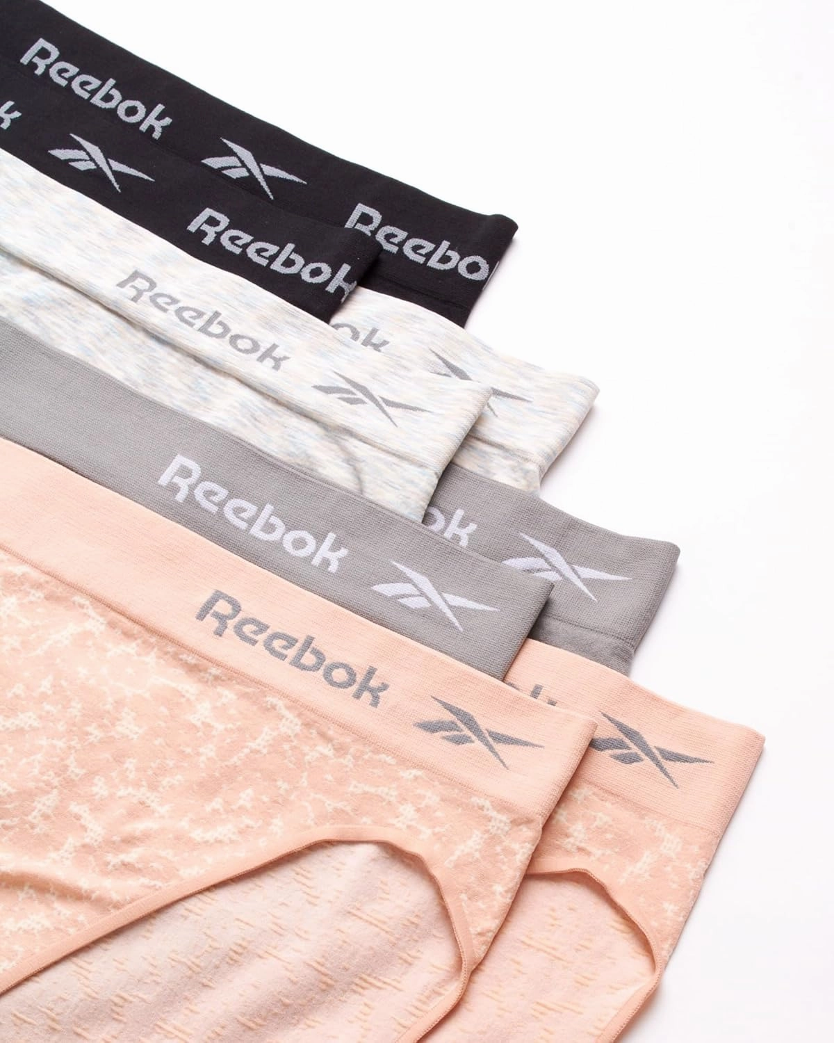 Reebok Women's Briefs Underwear - 8 Pack Seamless Stretch Performance High Cut or Boy Shorts Panties for Women (Sizes: S-XL)